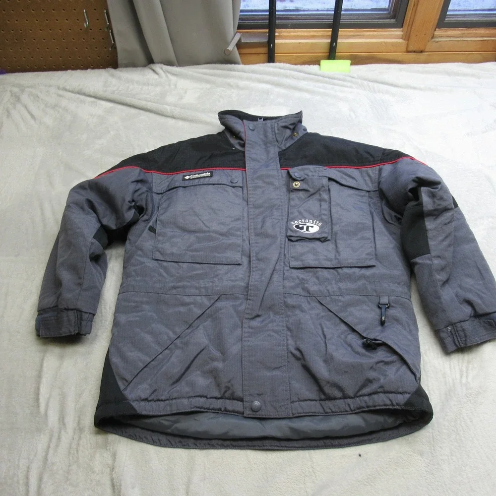 Columbia Jacket Youth‎ Medium 10/12 Grey Waterproof Insulated Rain Winter WARM